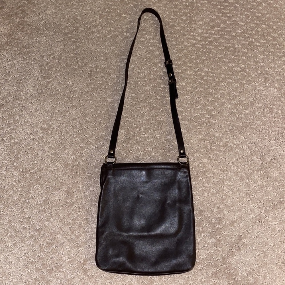VINTAGE COACH satchel/crossbody chocolate brown - Picture 13 of 14